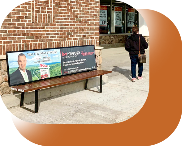 Supermarket Bench Advertising