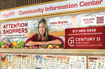 Advertising on Supermarket Info Centers