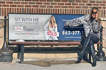 Advertising on a Supermarket Bench
